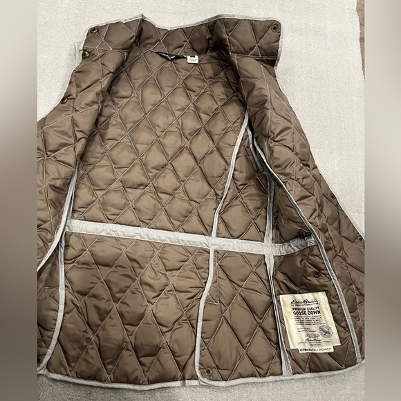 [S]Eddie Bauer EB550 Women's Quilted Silver Down Vest - Picture 3 of 10